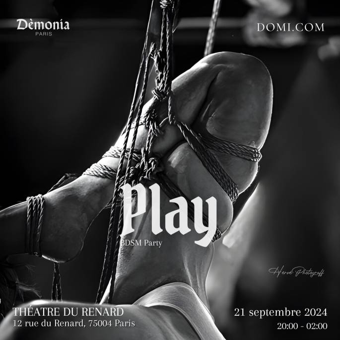 Affiche de la soirée Play3 spécial Shibari de la nuit demonia